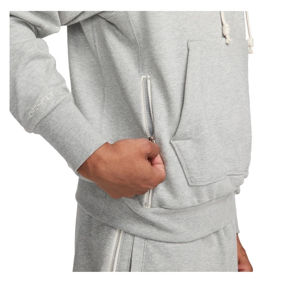 Nike Men’s Dri-Fit Standard Issue Pullover Basketball Hoodie Gray - Picture 7 of 7